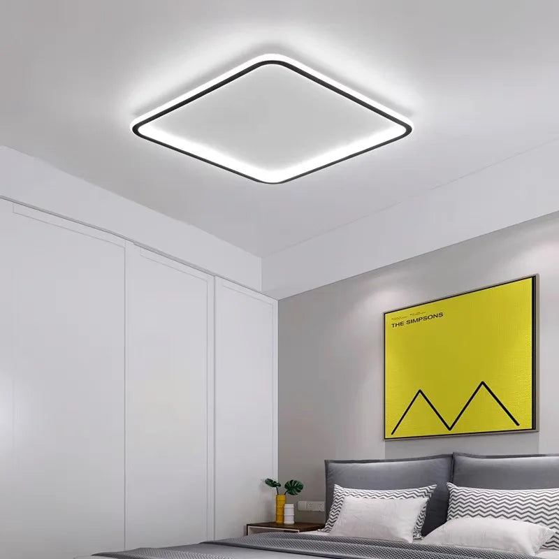 Afralia™ Modern Dimmable LED Ceiling Chandelier for Living Bedroom Study Room Lighting