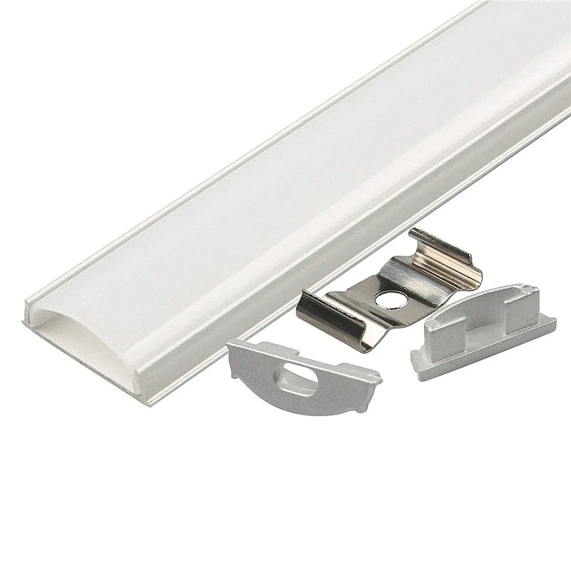 Afralia™ 0.5m/1m Flexible U Aluminum Profiles for LED Strip Lights