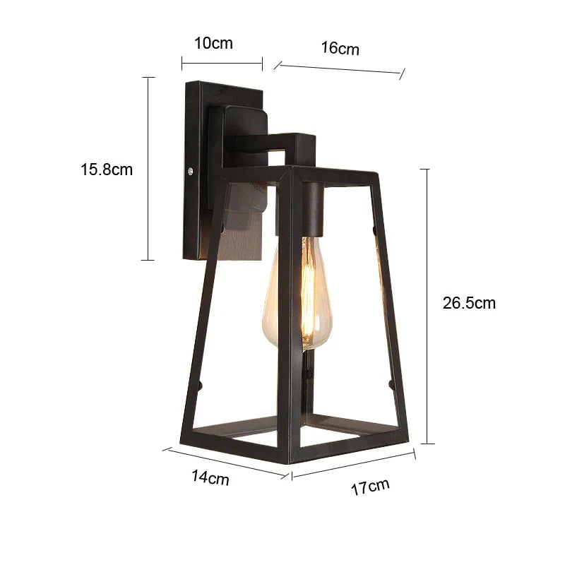 Afralia™ Retro Loft Outdoor Industrial Lamp for Garden, Stair, Aisle, Bedroom, Porch, Cafe, Bedside