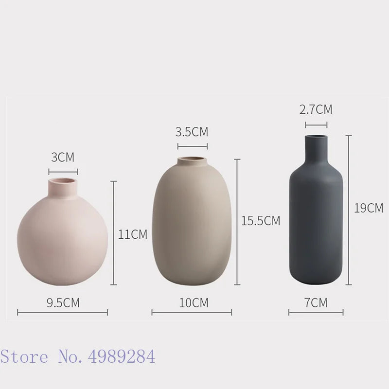 Afralia™ Colorful Ceramic Vase for Flower Arrangement and Desktop Decoration