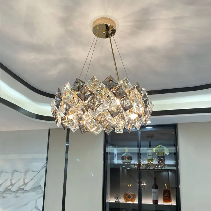 Afralia™ Crystal Chandelier: High-End LED Pendant Light for Living Room, Dining Room & Kitchen