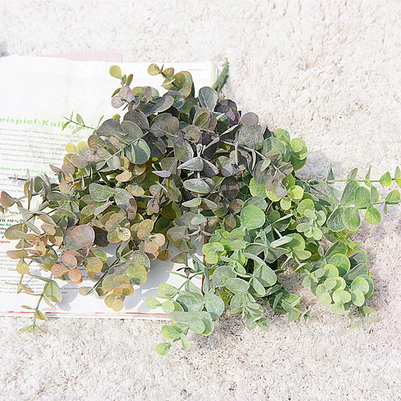 Afralia™ Green Eucalyptus Branch: Faux Leaves for Home & Wedding Decor