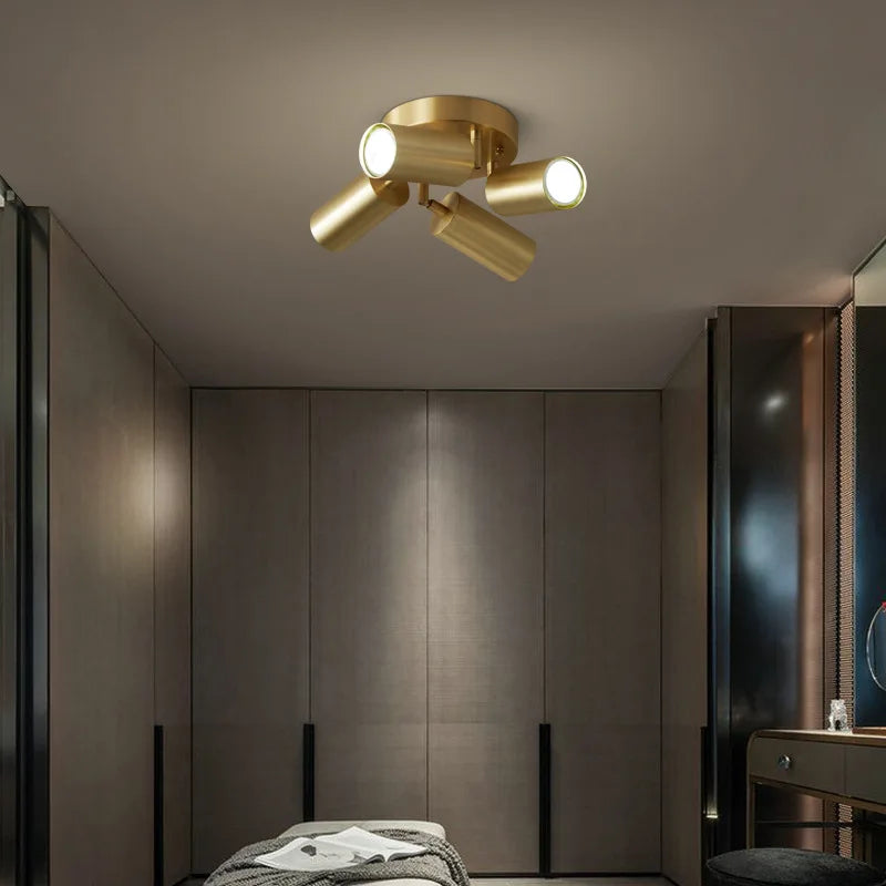Afralia™ Nordic Brass Ceiling Light: Modern Minimalist Luxury for Dining, Living, Bedroom
