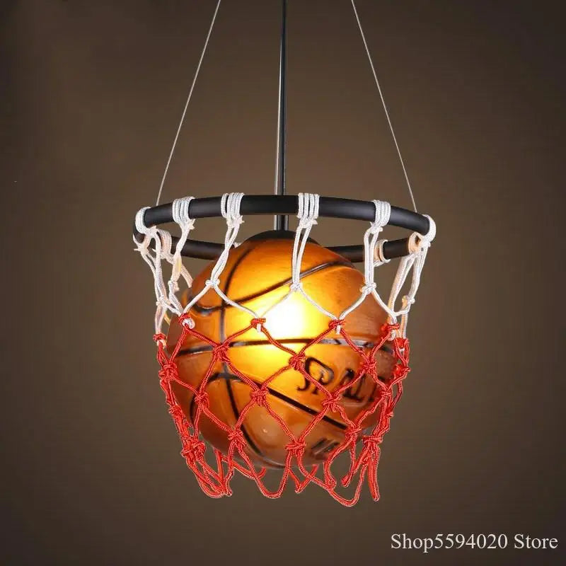 Afralia™ Basketball Pendant Lights Hanging Lamp Home Deco Bar Cafe Shop Living Room Bedroom Kitchen