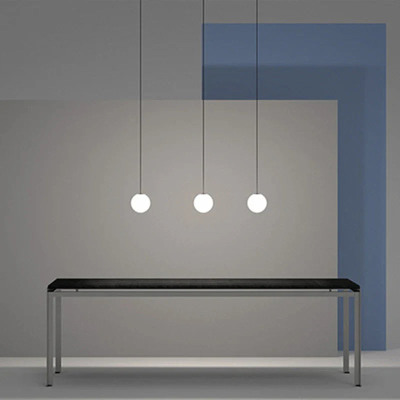 Afralia™ Glass Ball Pendant Light - Simple Modern LED Kitchen Living Room Lighting