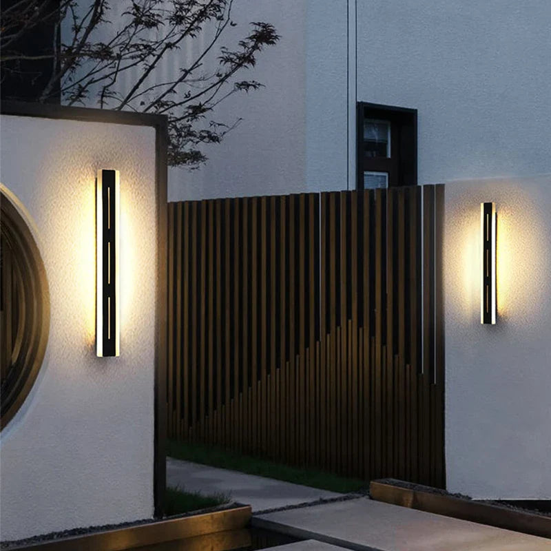 Afralia™ Outdoor Wall Light: Waterproof Aluminum Wall Lamp with Remote Control