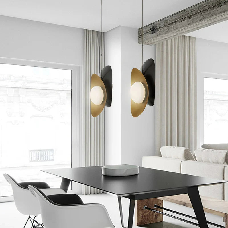 Afralia™ Postmodern Iron Pendant Light with 2 Heads for Home, Kitchen, Dining Room