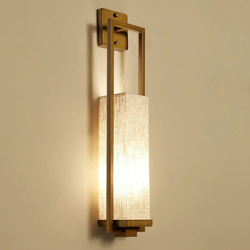 Afralia™ Chinese Style Wall Lamp for Bedroom & Living Room with E27 Cloth Light Fixture