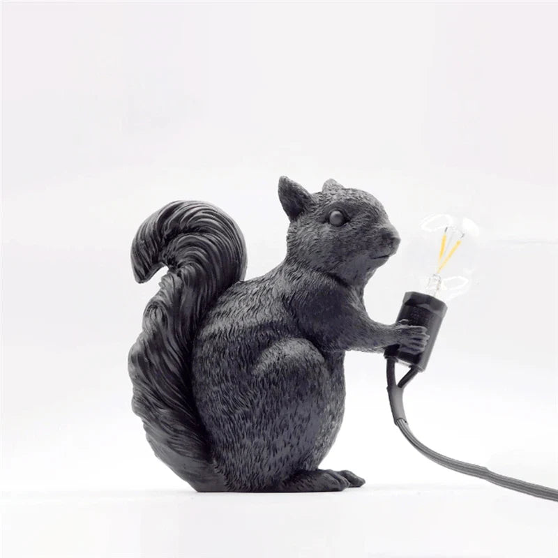 Afralia™ Squirrel Night Light: Nordic Design LED Lamp for Bedroom Decor