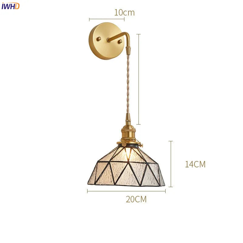 Afralia™ Nordic Copper Wall Lamp LED Wall Sconce for Bedroom Bathroom Stair Mirror