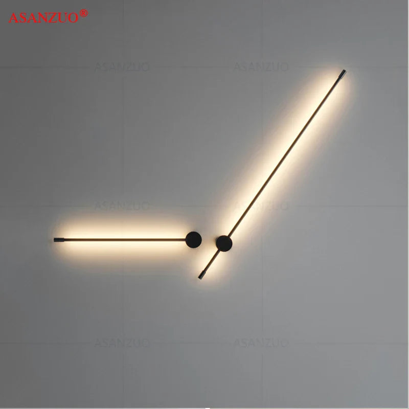 Afralia™ Black Gold Aluminum LED Wall Sconce, Modern Home Decor for Living Room, Bedroom