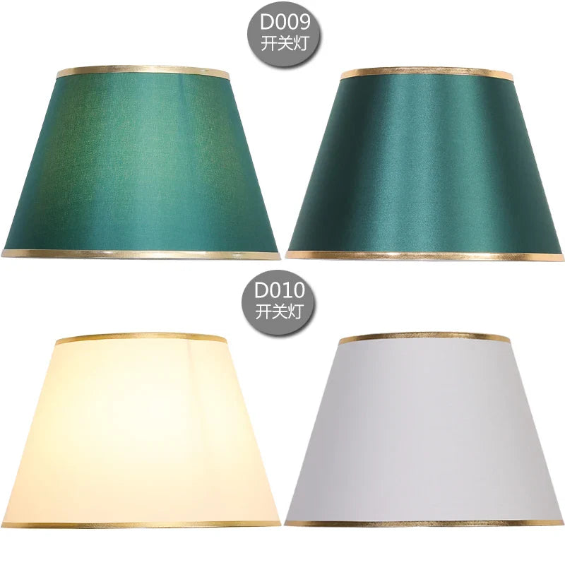 Afralia™ Golden Edge Large Cloth Lampshade Cover for Bedroom Bedside Floor Lamp