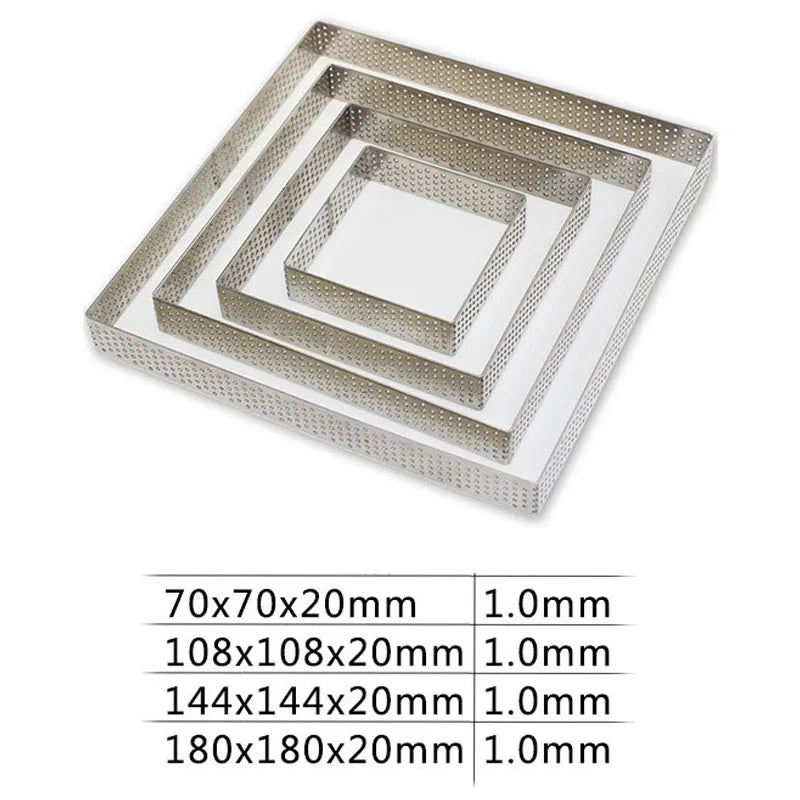 Afralia™ Stainless Steel Cake Making Molds Square Rectangle for Baking & DIY Decor