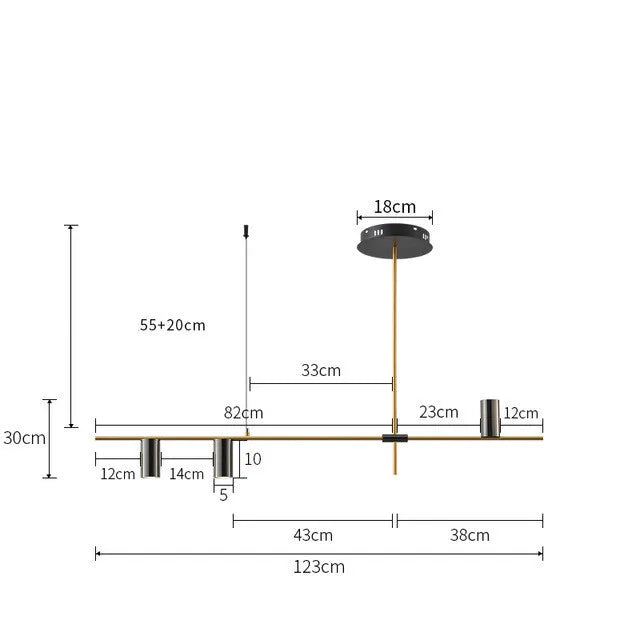 Afralia™ Modern Gold Tube Chandelier: Minimalist Design for Dinning, Bedroom & Home