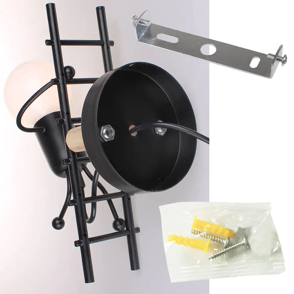 Afralia™ Modern Iron Wall Sconce Light for Bedroom Kids Room Kitchen