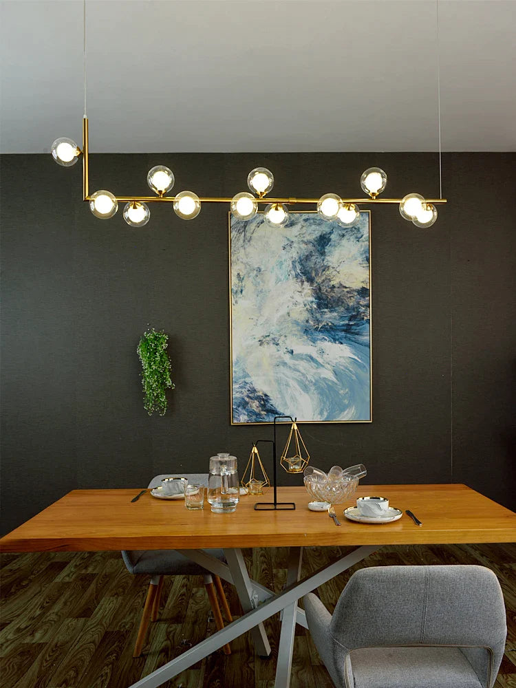 Afralia™ Nordic Luxury Chandelier: Modern Minimalist Magic Bean Dining Lamp