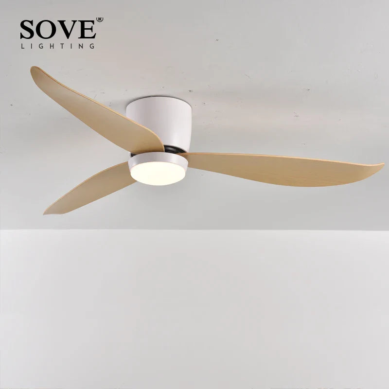 Afralia™ Modern Led Ceiling Fan with Remote Control for Bedroom, 220V