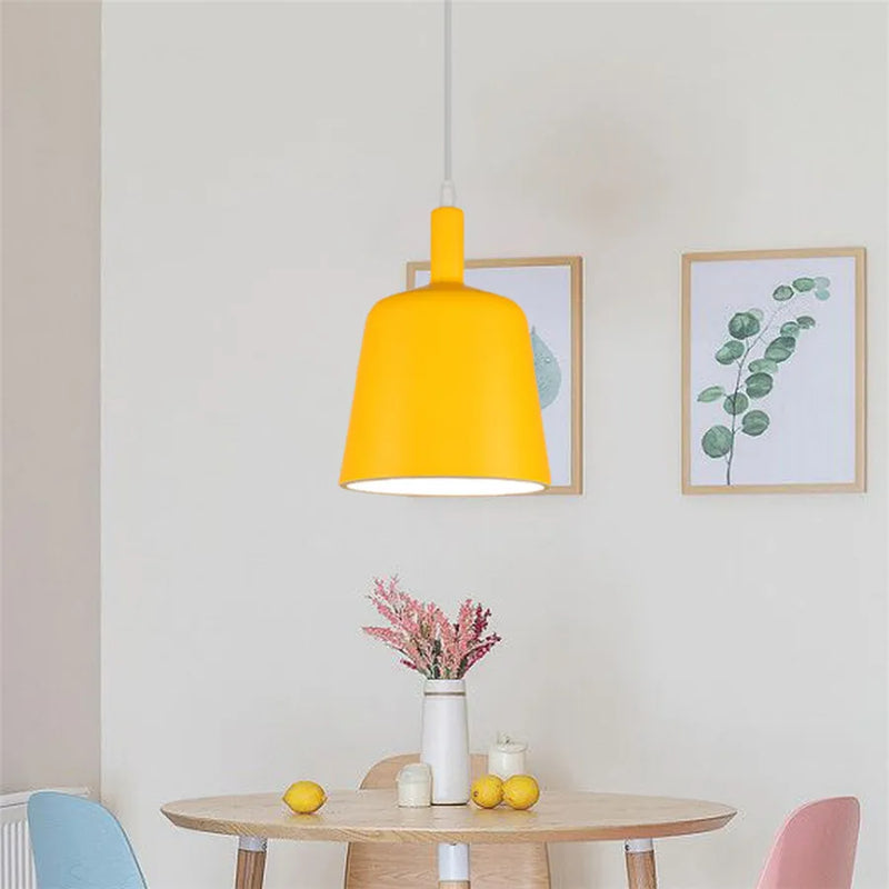 Afralia™ Yellow Nordic Pendant Light for Restaurant Dining Living Room Bar Cafe