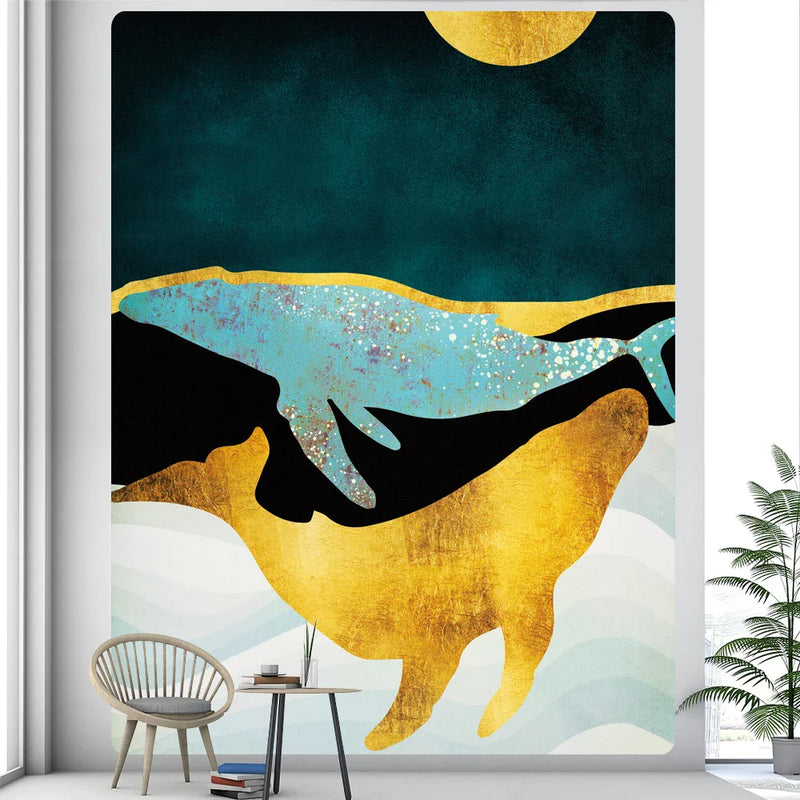 Afralia™ Abstract Animal Tapestry Wall Hanging for Home Décor and Bohemian Style