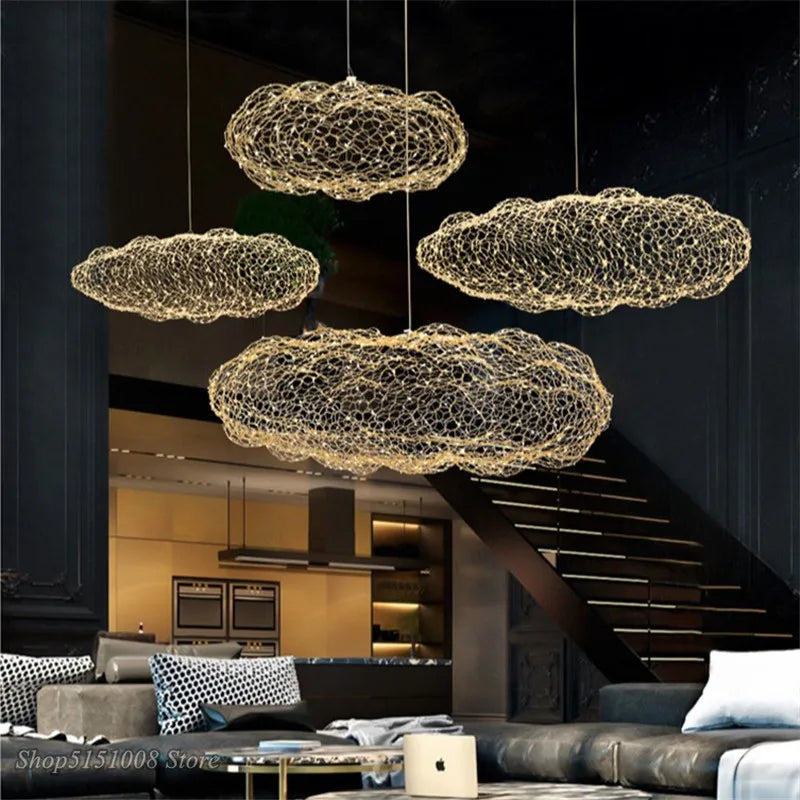 Afralia™ Cloud Pendant Light: Modern Nordic starry Cloud LED Lamp for Bedroom and Dining Room