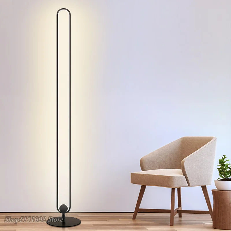 Afralia™ Metal LED Floor Lamp for Modern Living Room, Dimmable Standing Light