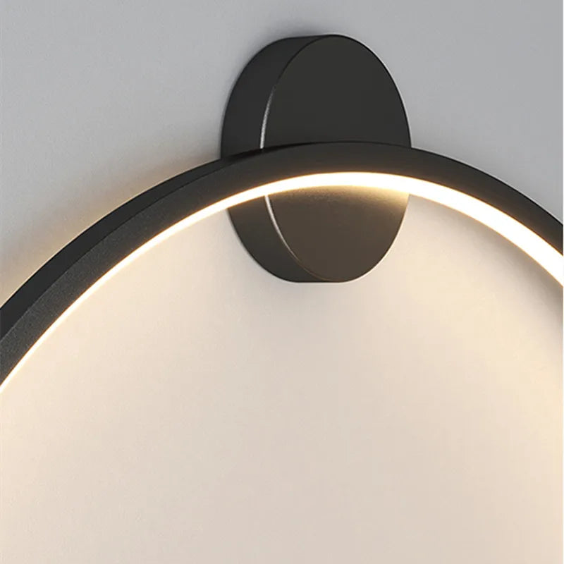 Afralia™ Nordic Round LED Wall Light: Modern Minimalist Design for Home Interior Decor