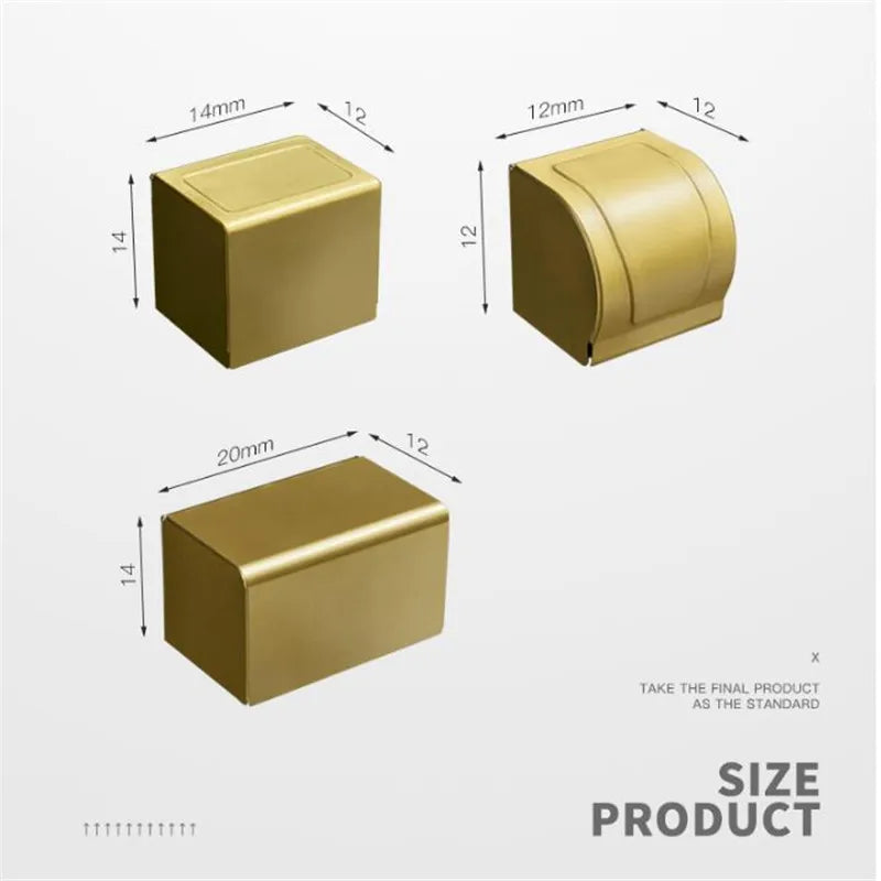 Afralia™ Brushed Gold Aluminum Toilet Paper Holder