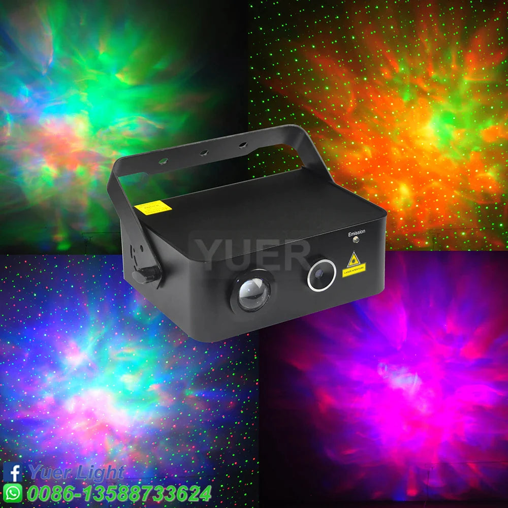 Afralia™ LED Water+RG Laser Light DJ Disco Stage Projector