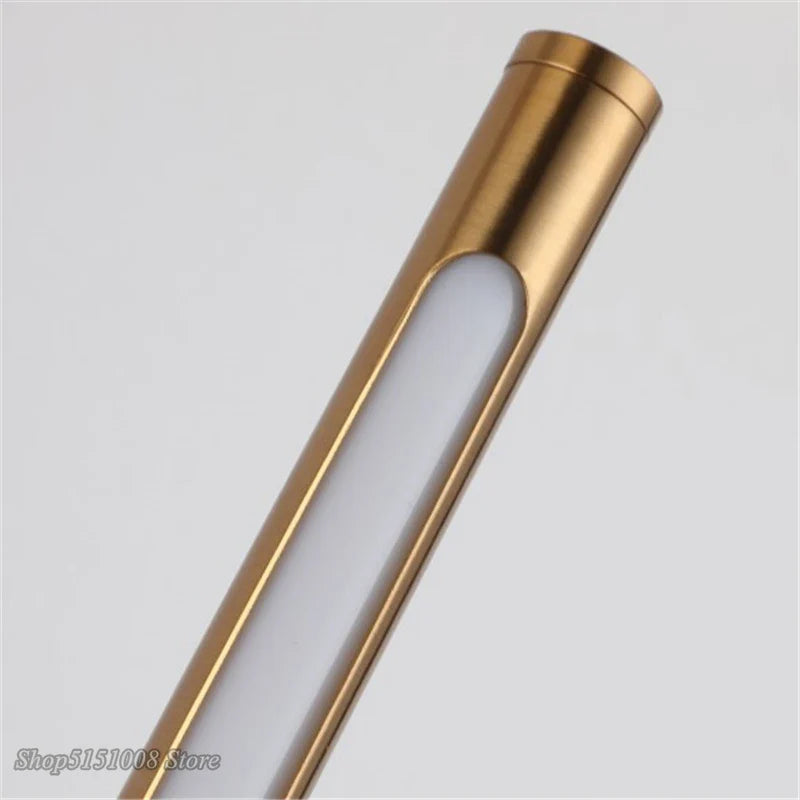 Afralia™ Modern LED Linear Tube Wall Sconce in Black Gold for Bedside Foyer Corridor