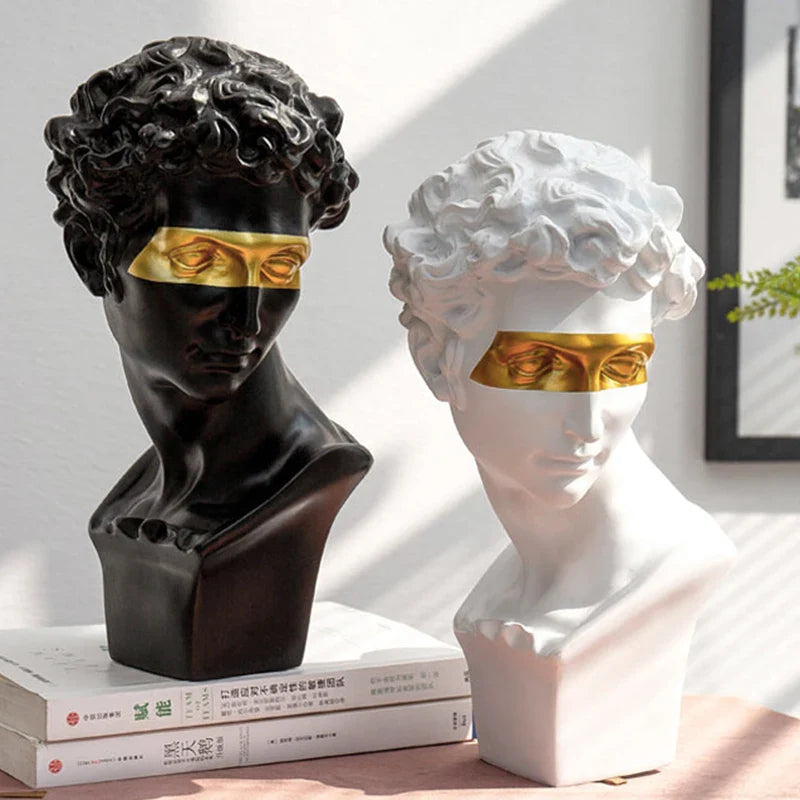 Afralia™ Europe Abstract Resin David Sculpture Modern Mythology Art Decor Ornaments