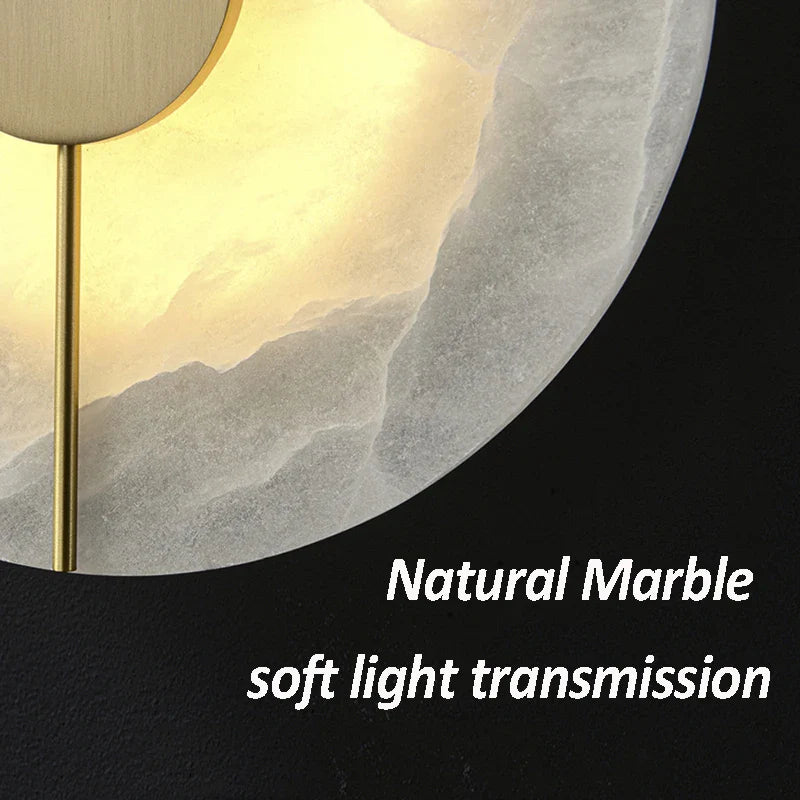 Afralia™ Marble Copper Wall Sconce: Nordic Style 15W LED Light for Living Room, Bedroom, Hotel