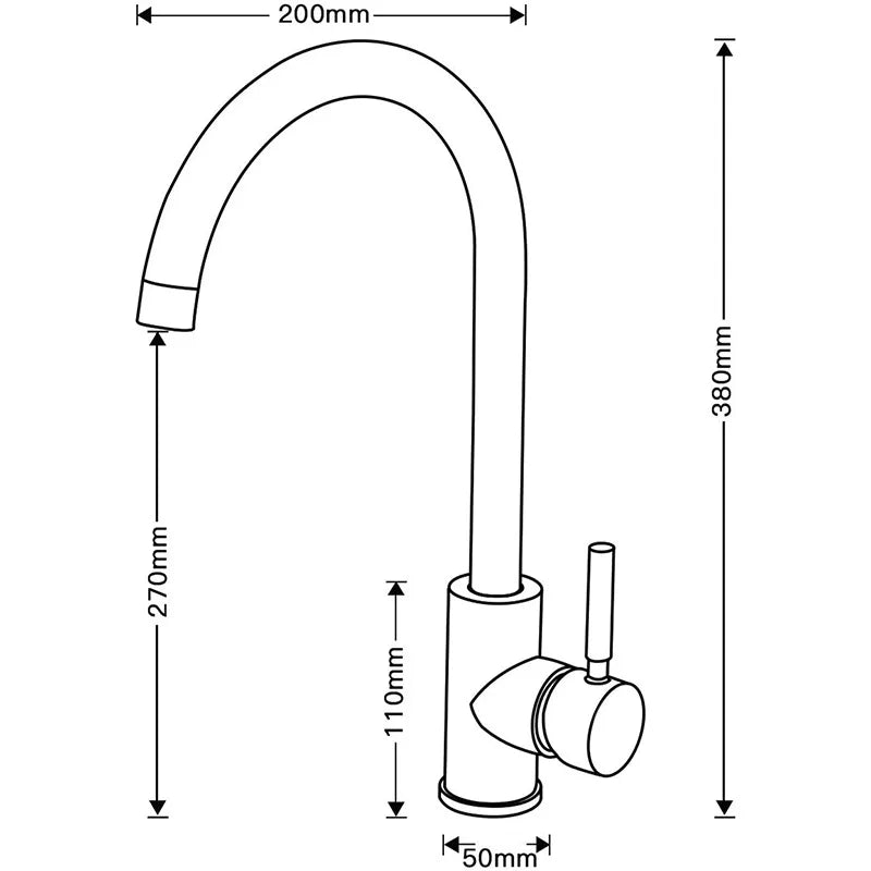 Afralia™ Brushed Gold Stainless Steel Kitchen Faucet 360 Rotate Deck Mount Sink Mixer Taps