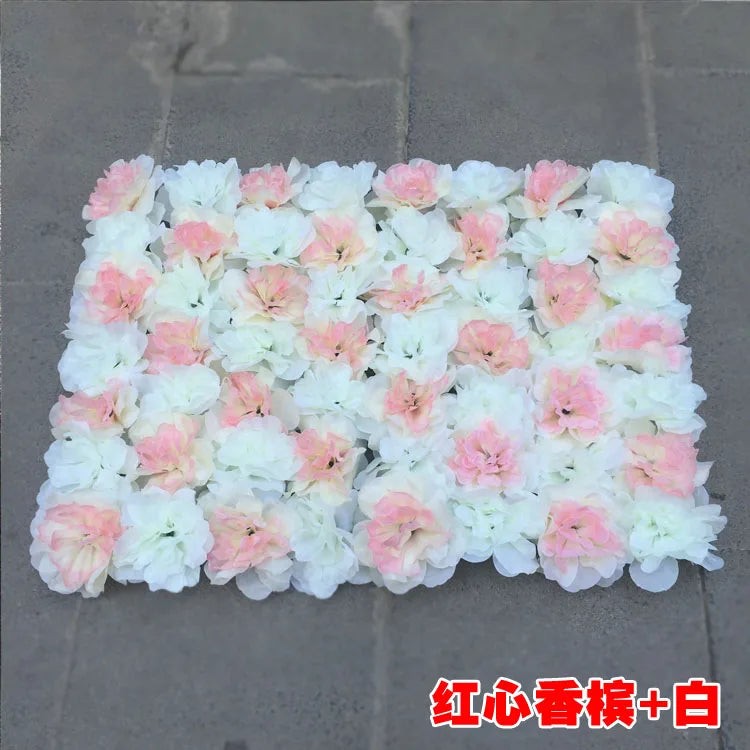 Afralia™ Silk Rose Flower Wall Wedding Christmas Decoration Silk Hydrangea Backdrop