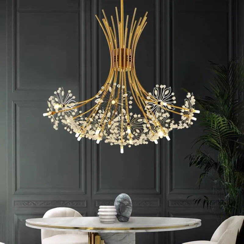 Afralia™ Modern Crystal Chandelier for Dining Room - Samsarah Lighting