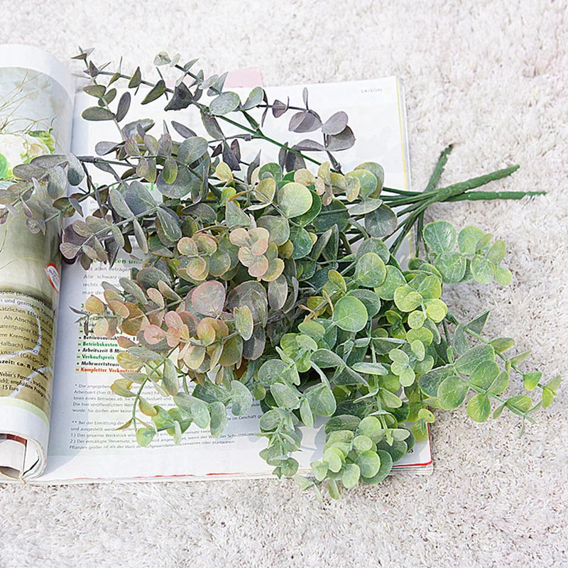 Afralia™ Green Eucalyptus Branch: Faux Leaves for Home & Wedding Decor