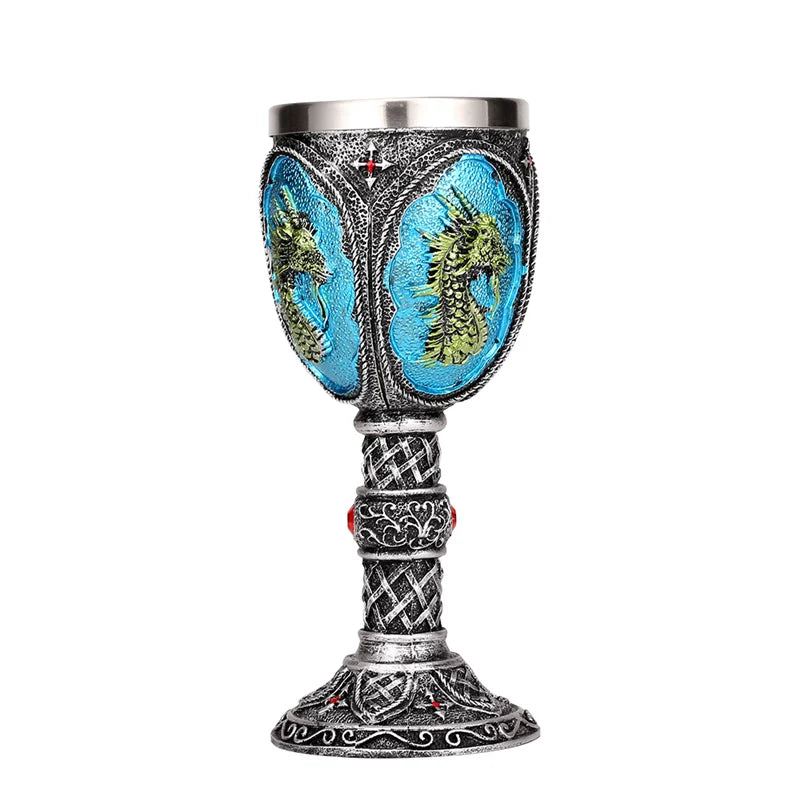 Afralia™ Dragon King Goblet 200ml: Retro Stainless Steel Wine Glass Gothic Whiskey Cup