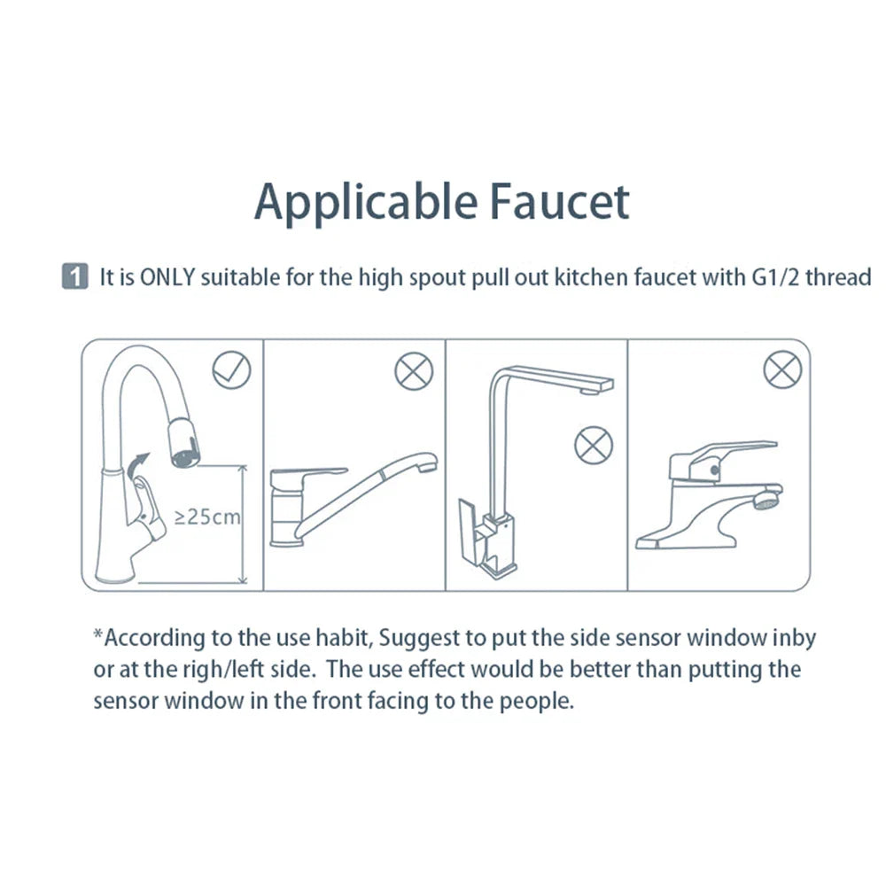 Afralia™ Intelligent Faucet Sensor Mixer for Bathroom Kitchen, Water-Saving Automatic Adapter