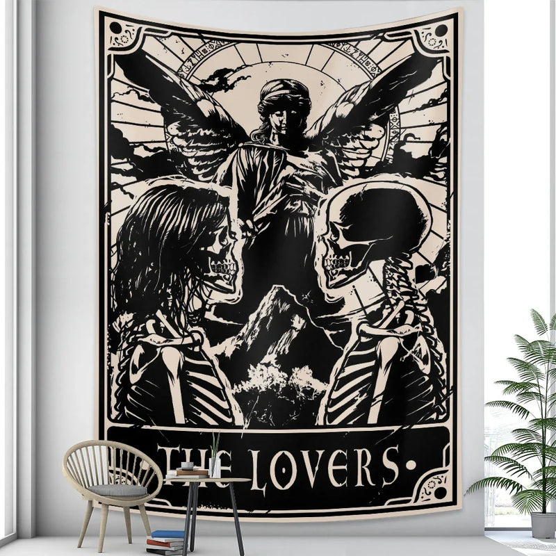 Afralia™ Tarot Card Psychedelic Tapestry Wall Hanging for Bohemian Home Decor