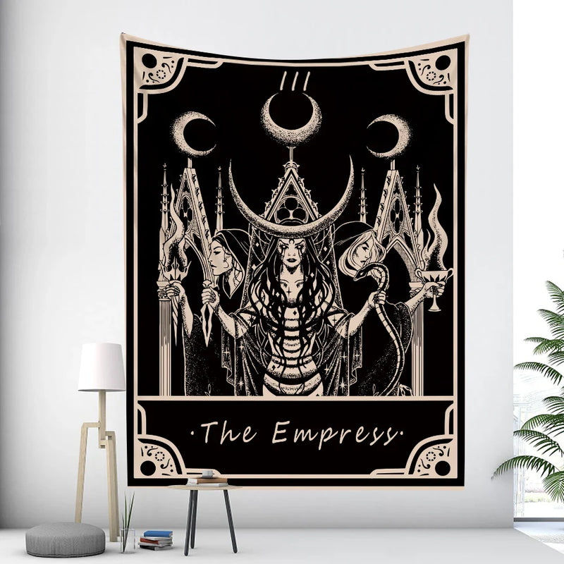 Afralia™ March Goddess Tarot Card Tapestry: Hippie Bohemian Wall Hanging Yoga Mat