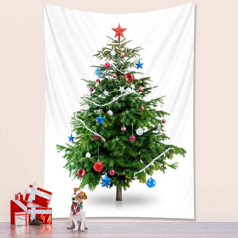 Afralia™ Christmas Tree Bedroom Tapestry Wall Decor Bohemian Mattress