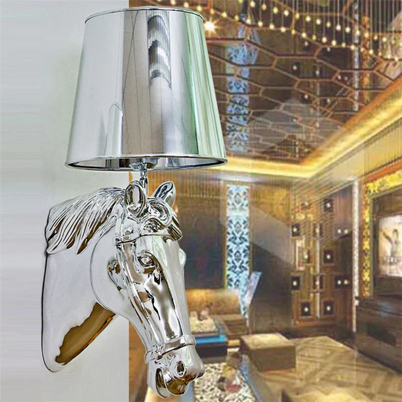 Afralia™ European Style Horse Lamp Wall Sconces for Creative Home Decor