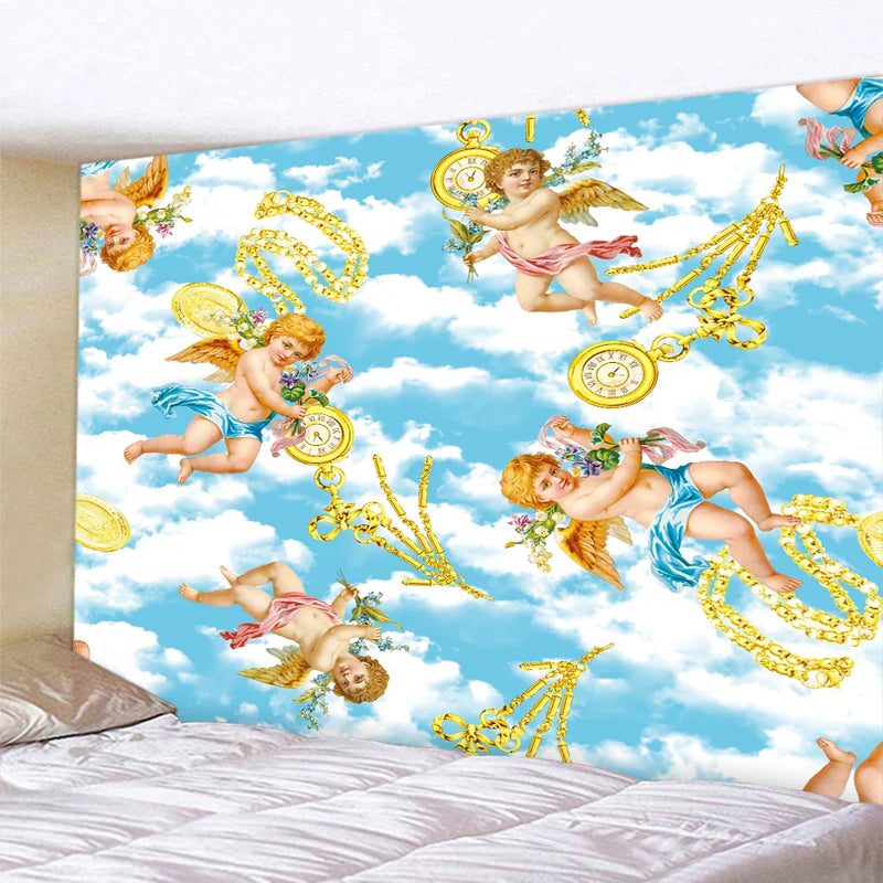 Afralia™ Church Angel Tapestry: Psychedelic Home Decor & Yoga Mat