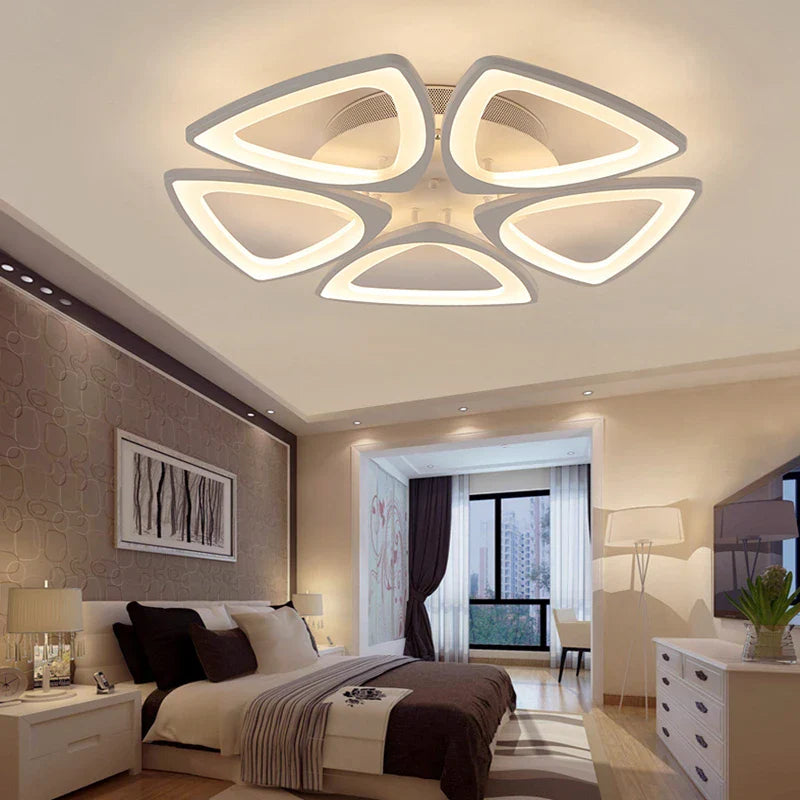 Afralia™ Geometric Petal Acrylic Ceiling Lamp: Romantic Decor for Living Room, Bedroom, Corridor