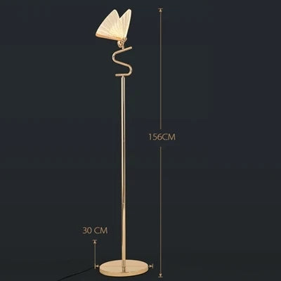 Afralia™ Butterfly LED Floor Lamp Indoor Living Room Acrylic Standing Lighting Home Bedroom Art