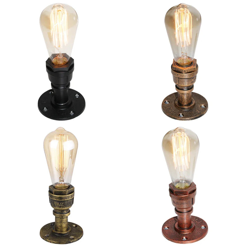 Afralia™ Vintage Industrial Water Pipe Wall Light Sconces for Home Decor