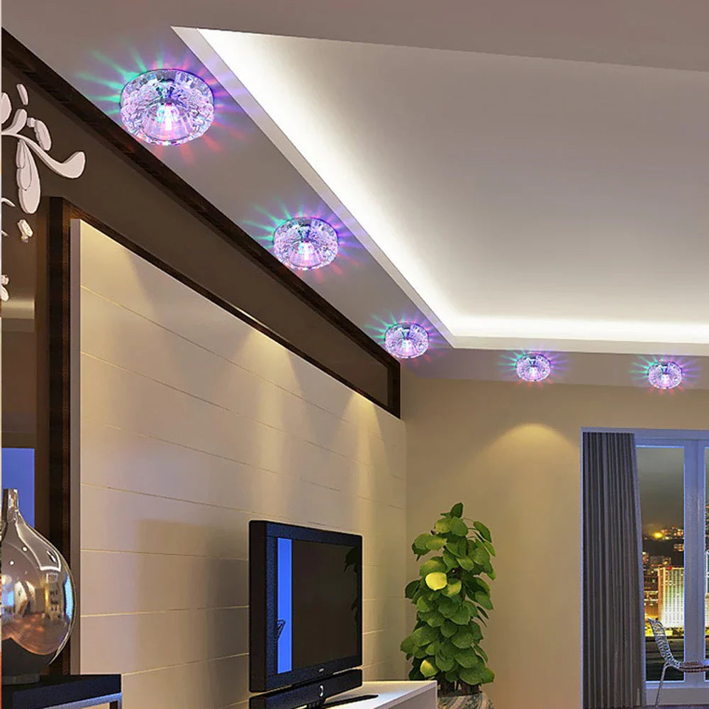Afralia™ Modern Crystal Ceiling Lights for Elegant Living Room and Corridor Lighting