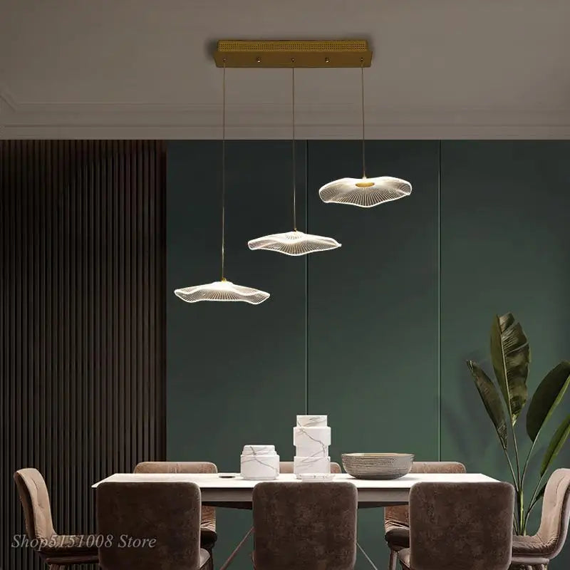 Afralia™ Lotus Leaf Chandelier: Modern Luxury Acrylic LED Hanging Lamp for Villa, Hotel, Living Room