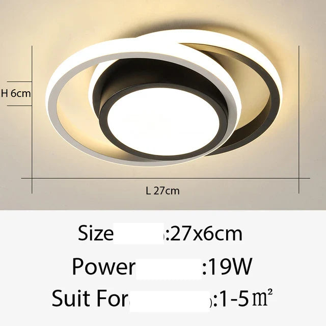 Afralia™ Round Square LED Ceiling Light - Small Indoor Night Light