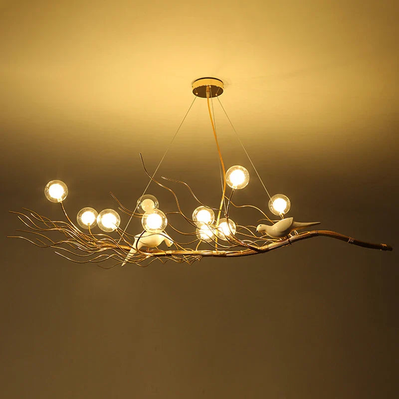 Afralia™ Bird's Nest LED Pendant Light for Dining Room, Cafe, Bar, Restaurant Decor