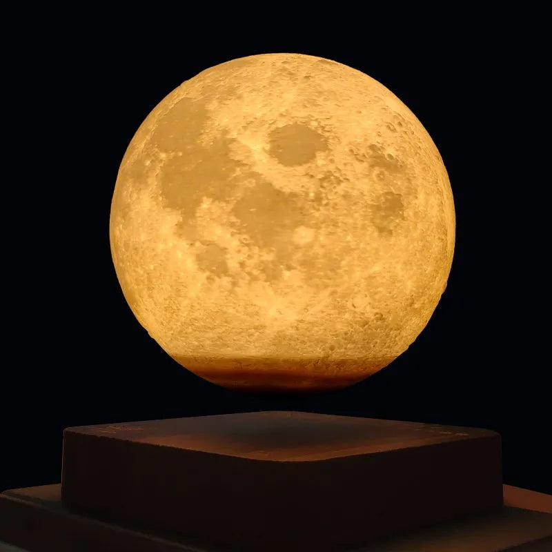 Afralia™ Levitating Moon Lamp: LED Touch Night Light for Bedroom Decor & Gift
